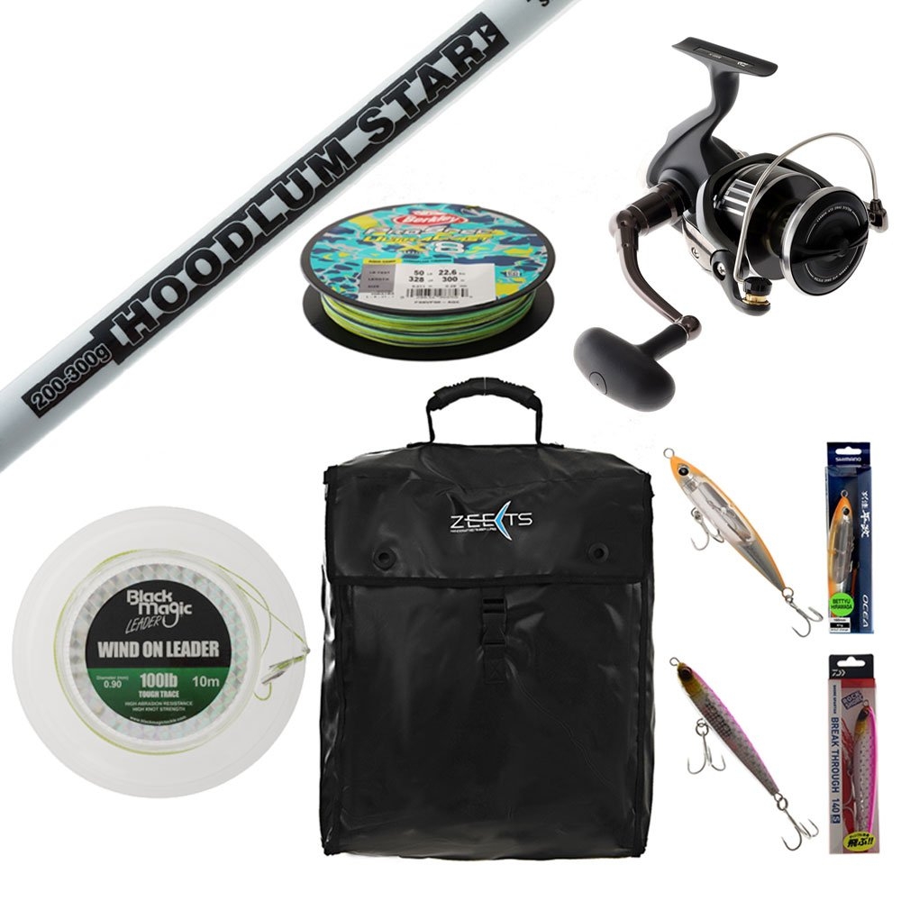 Daiwa 8000H BGMQ TiCA Hoodlum Stickbait Popper Topwater Package 9ft 200-300g 2pc