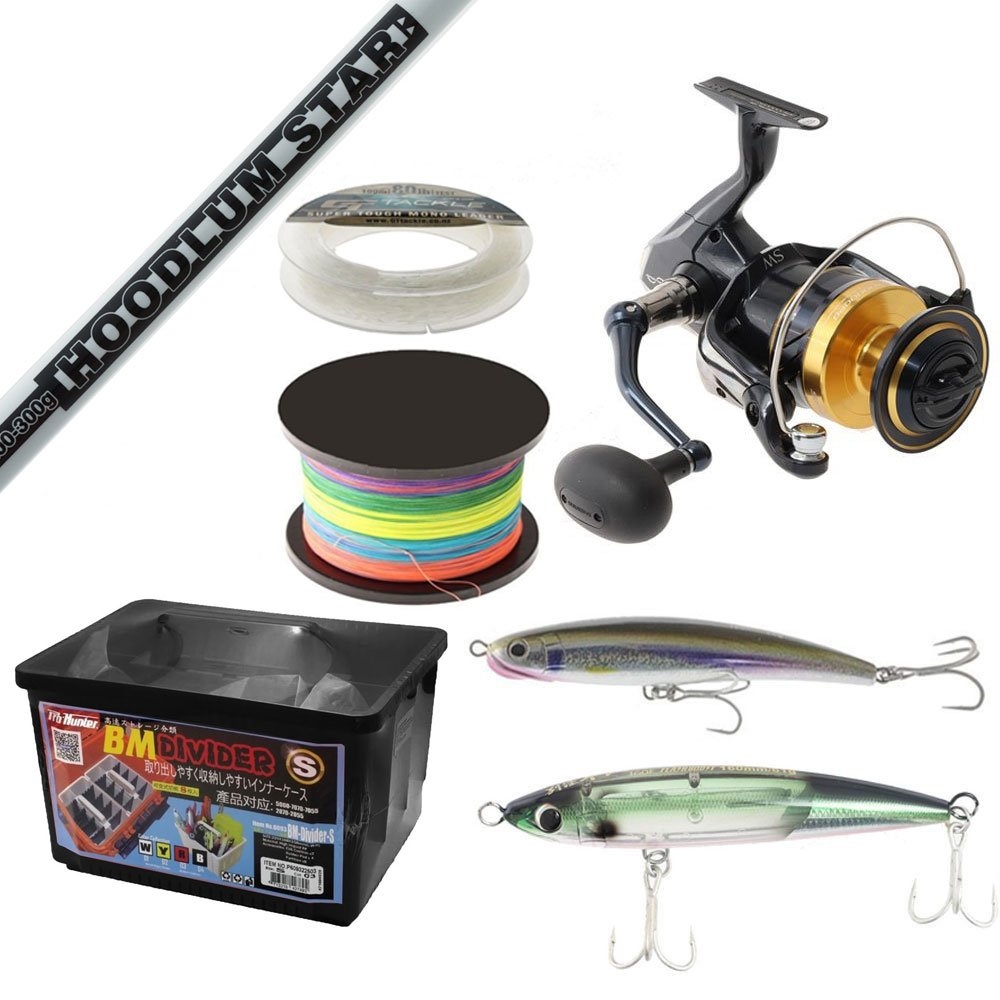 Shimano Spheros SWA 10000PG TiCA Hoodlum Stickbait Topwater Package 9ft 200-300g 2pc