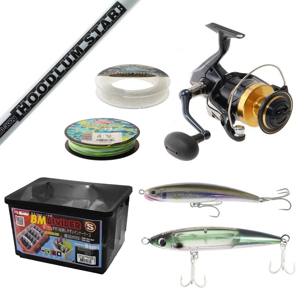 Shimano Spheros SWA 10000PG TiCA Hoodlum Stickbait Topwater Package 9ft 200-300g 2pc