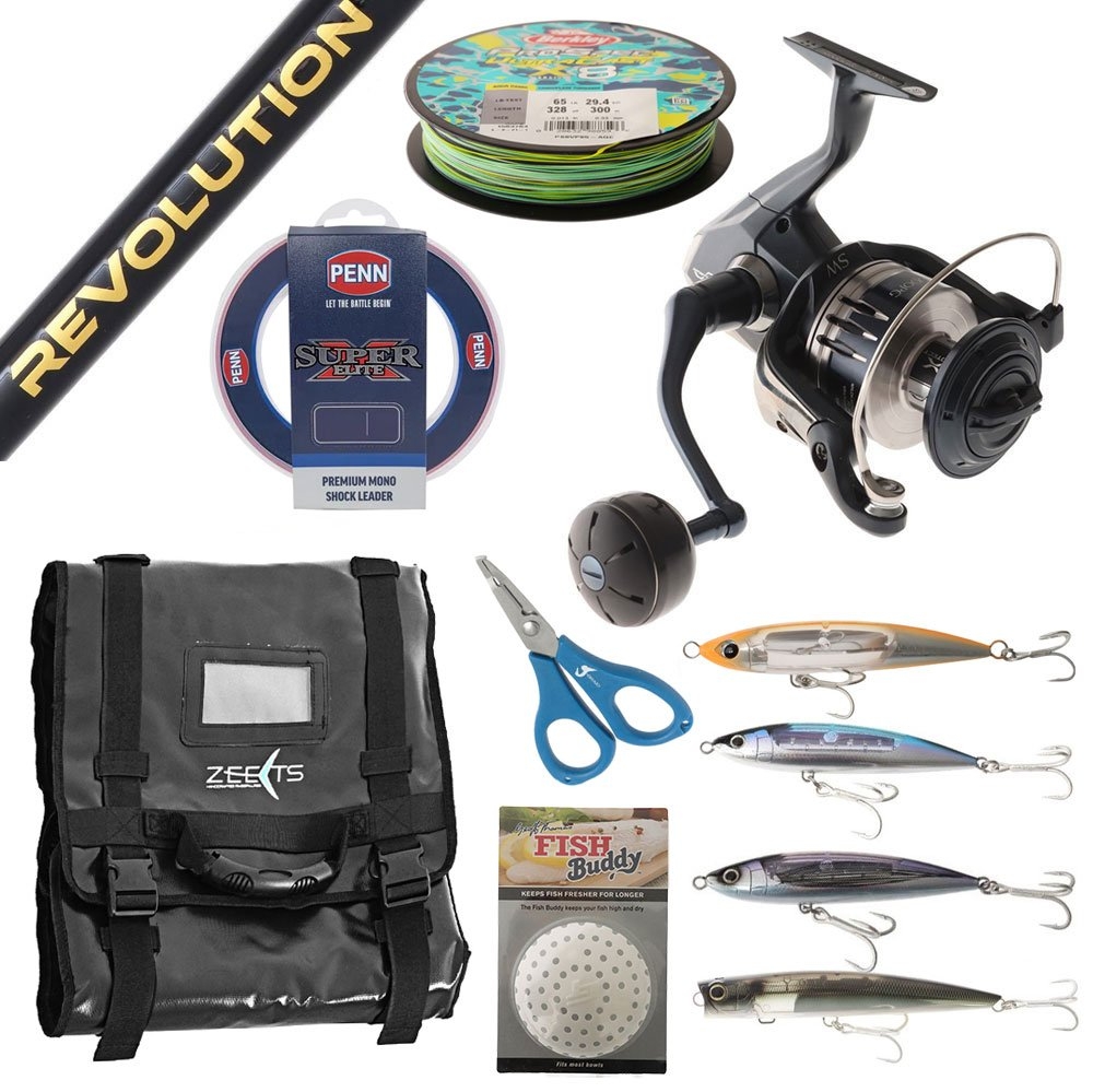 Shimano 20 Stradic SW 8000 PG Premium Stickbait Topwater Package 8ft 2in PE5-8 3pc