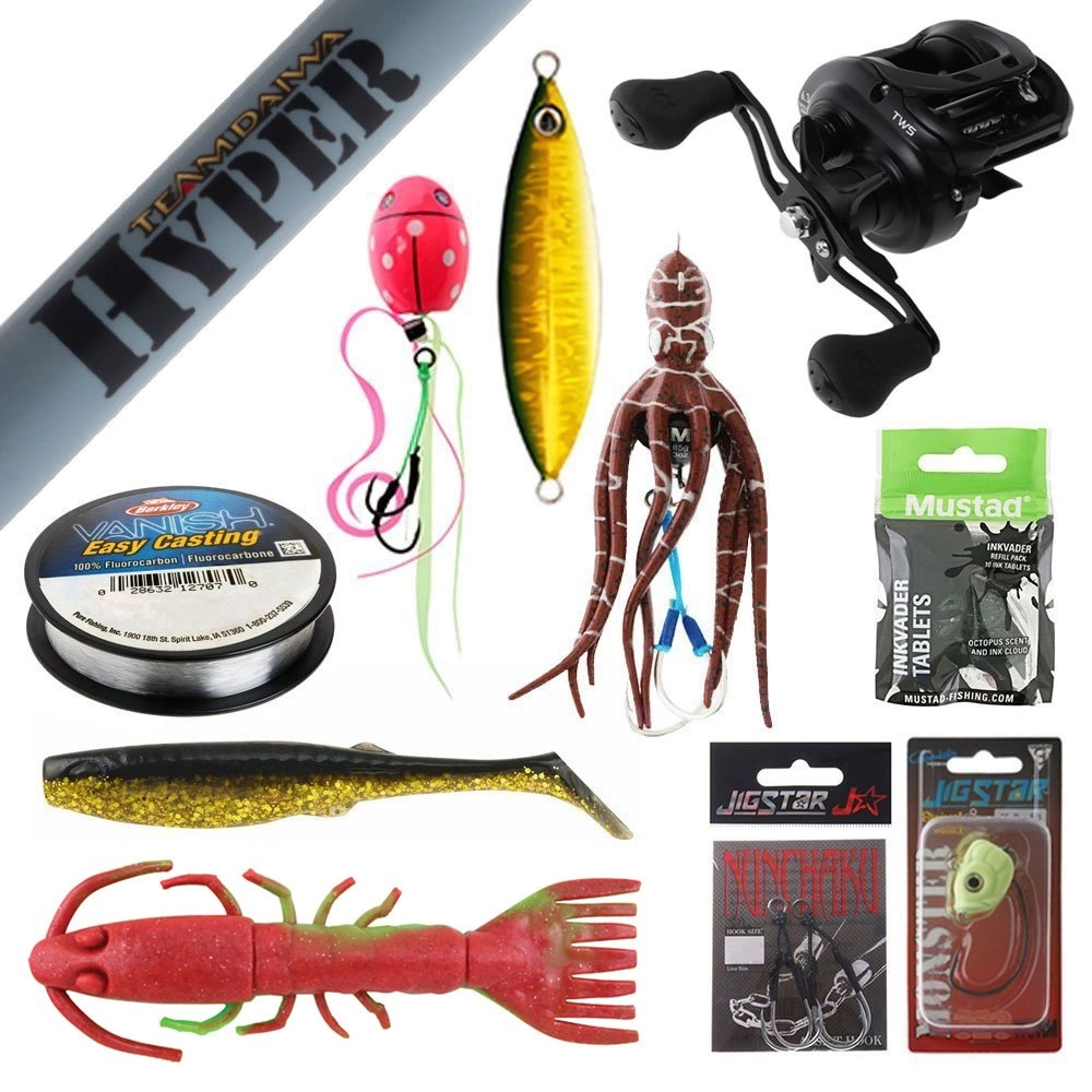 Daiwa Tatula HD Hyper Premium Baitcaster Soft Bait Lure Package 6ft 6in PE1.0-2 1pc
