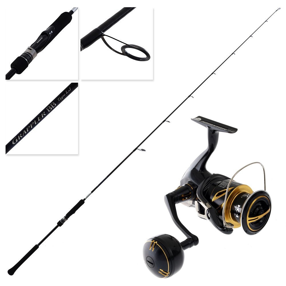 Shimano Stella 4000 SW HGC Grappler Premium Slow Jigging Package 6ft 3in PE2 50-180g 2pc