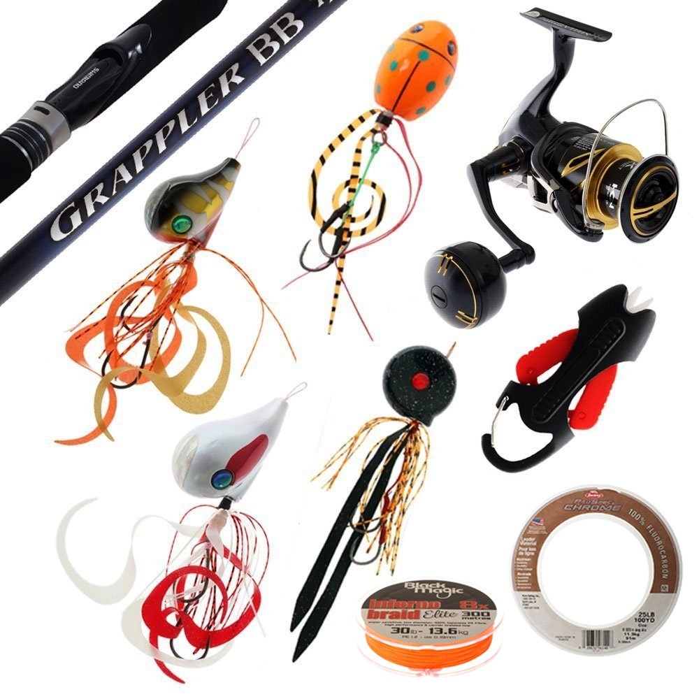 Shimano Stella 4000 SW HGC Grappler Premium Slow Jigging Package 6ft 3in PE2 50-180g 2pc