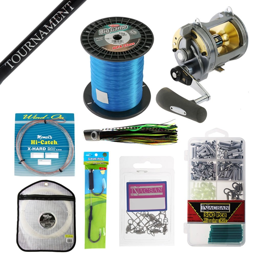 Shimano Tyrnos 50 LRS Tournament Straight Butt Gamefishing Package 5ft 6in PE6-10 2pc