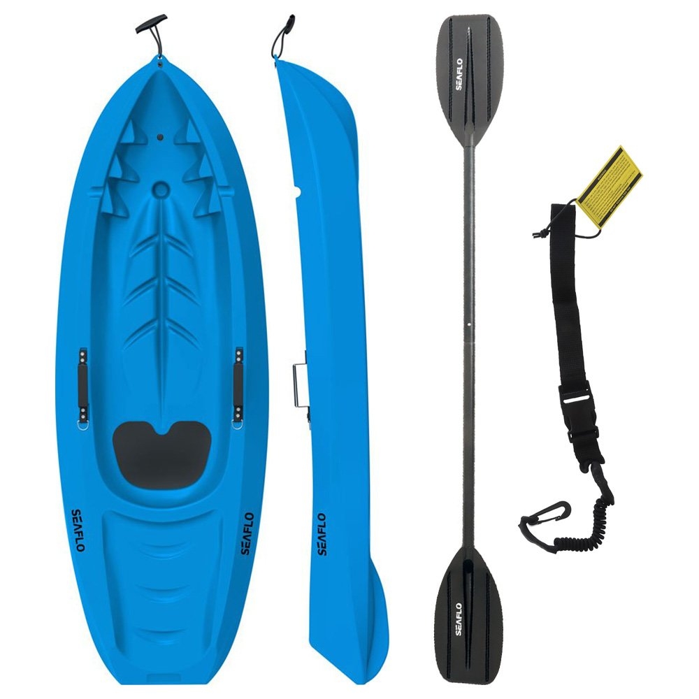 Seaflo Kids Kayak with Paddle and Leash 6ft Blue