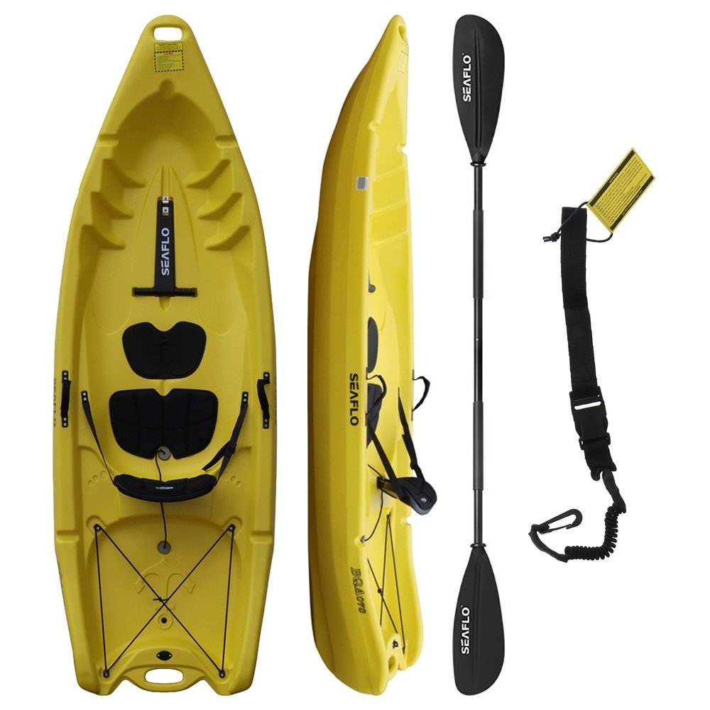 Seaflo Moraine Adult and Child Kayak with Paddle and Leash 7ft 8in