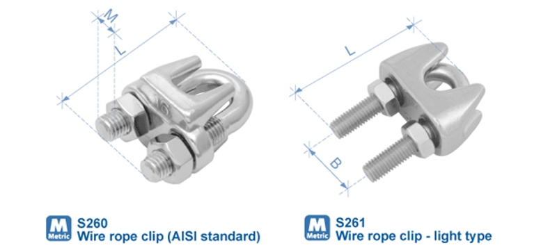 Sinox S260 5mm 316 Wire Rope Grip