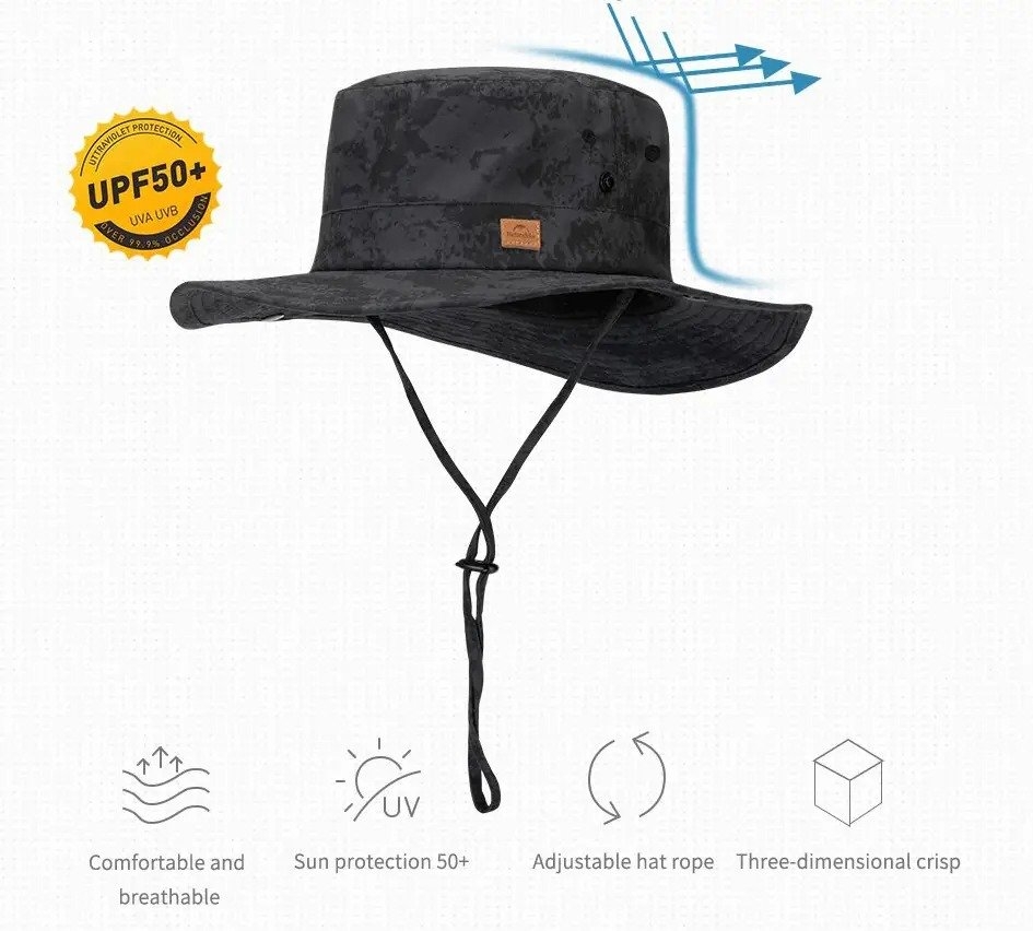 Naturehike UPF50 Bucket Hat Navy Camo