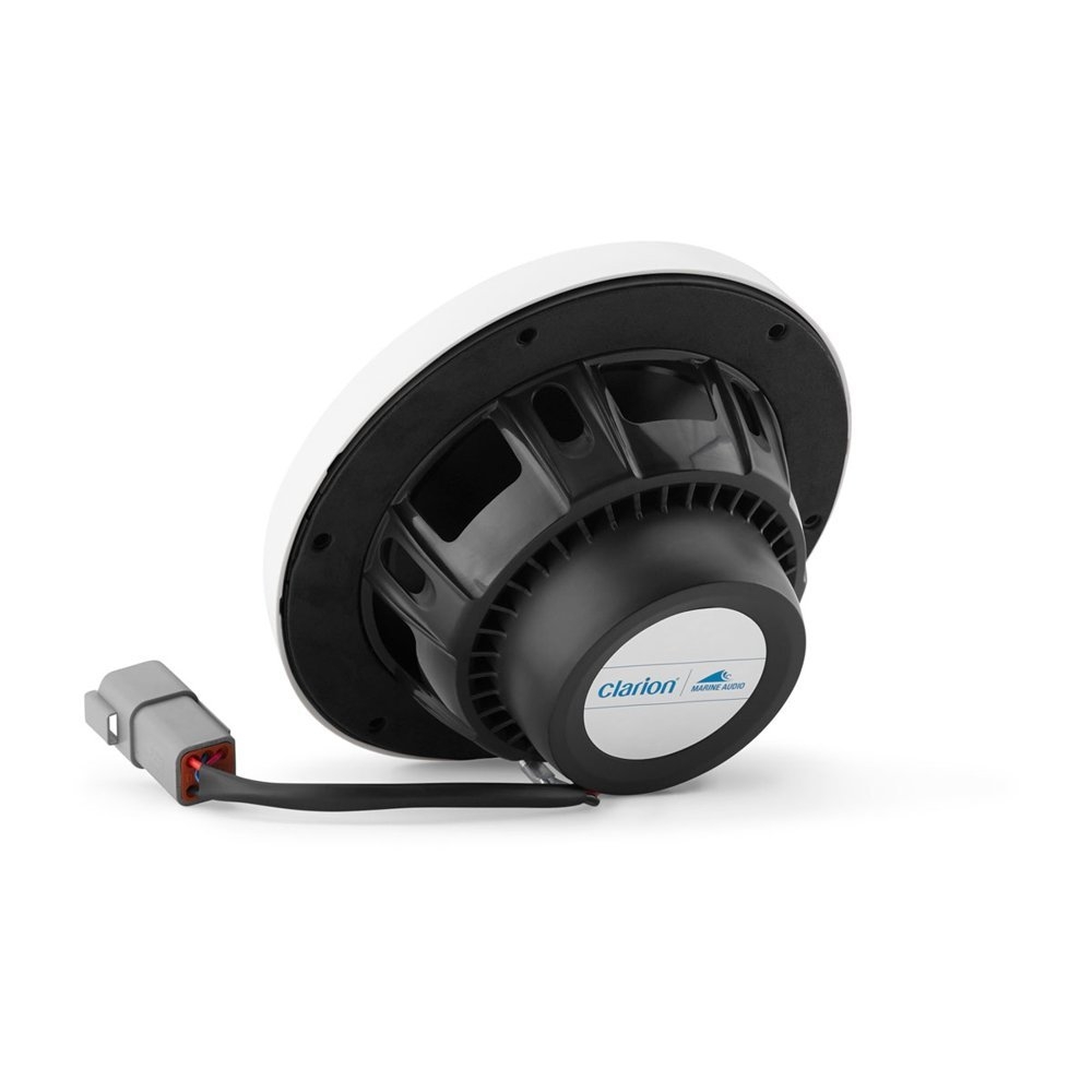 Clarion CMS LED Marine Coaxial Speakers with White/Black Sport Grill 6.5in 30W