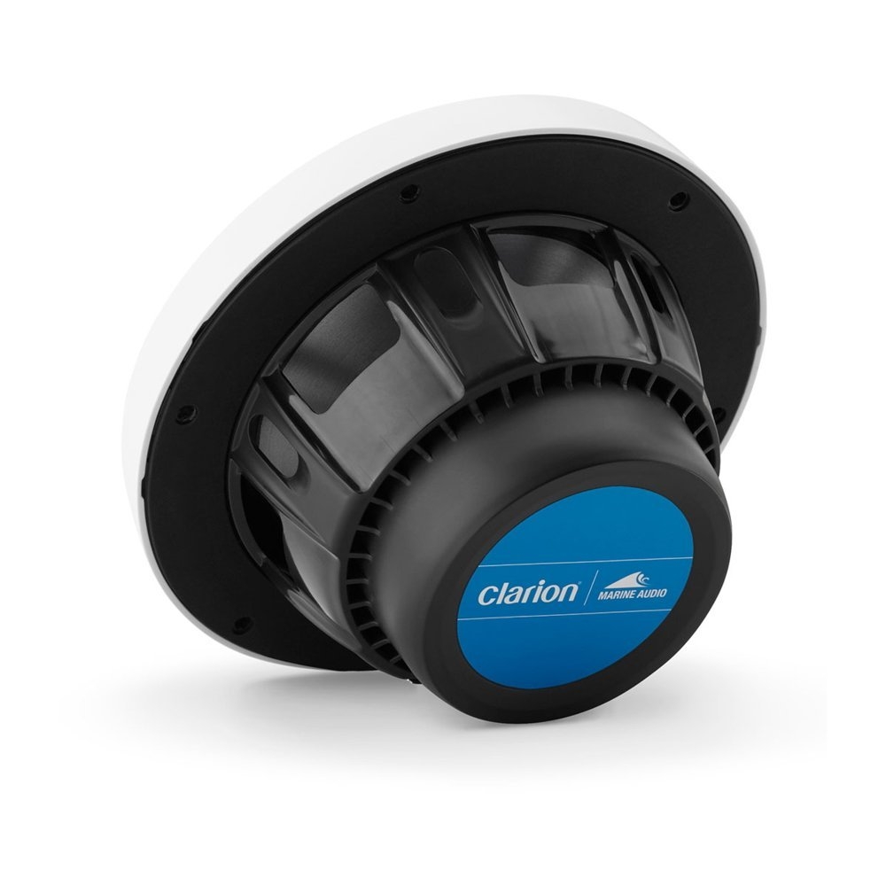 Clarion CMSP Premium Marine Coaxial Speakers with White/Grey Sport Grill 6.5in 50W
