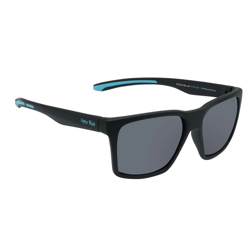 Ugly Fish PFR357 Polarised Floating Sunglasses Matte Black Frame/Smoke Lens