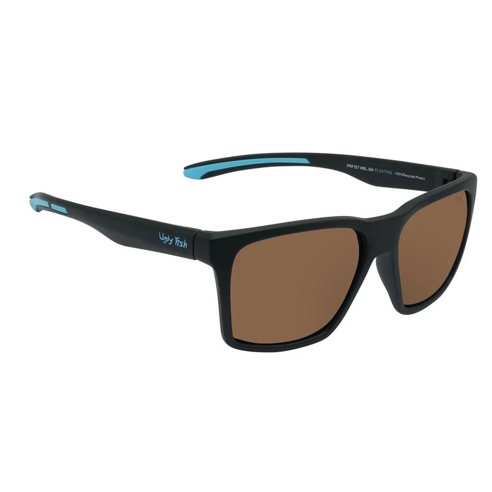 Ugly Fish PFR357 Polarised Floating Sunglasses Matte Black Frame/Brown Lens