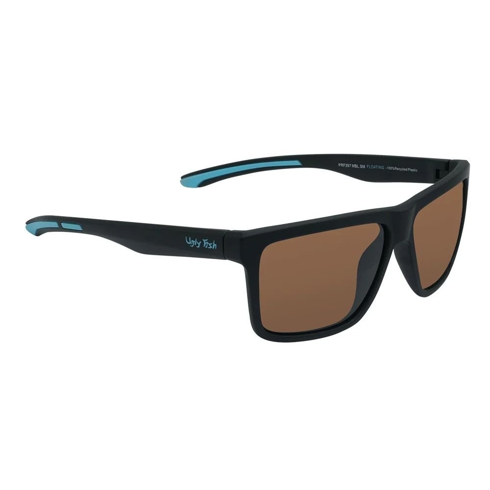 Ugly Fish PFR397 Polarised Floating Sunglasses Matte Black Frame/Brown Lens