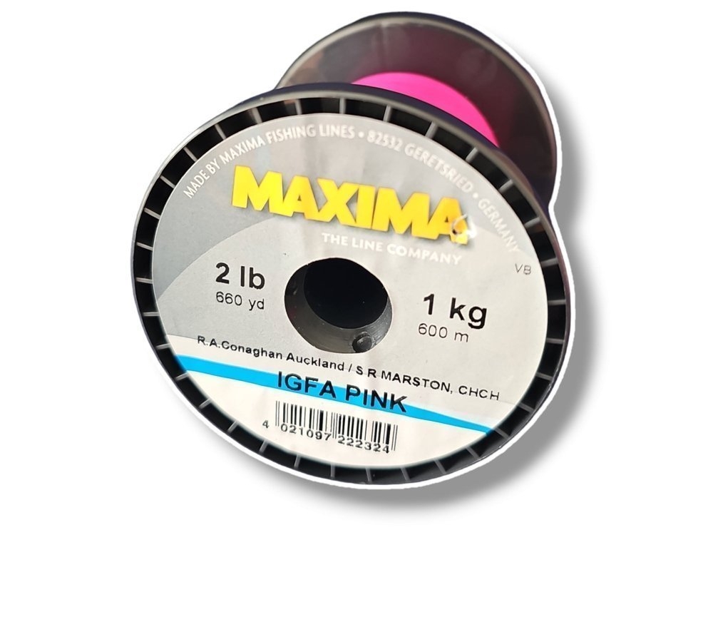 Maxima IGFA Fibre Glow Pink Monofilament 600m 8kg