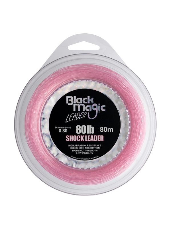 Black Magic Pink Shock Leader 80lb 80m