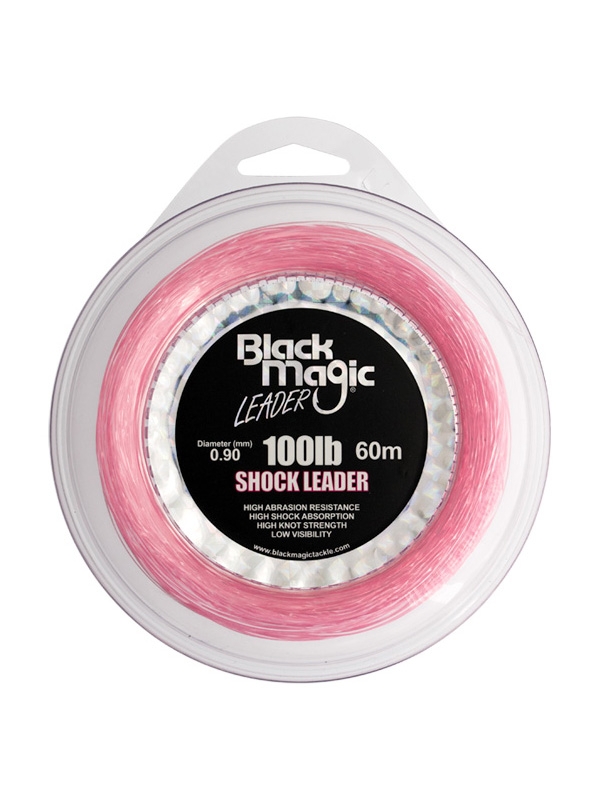 Black Magic Pink Shock Leader 100lb 60m