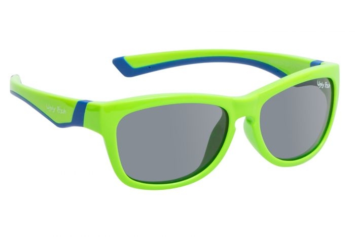 Ugly Fish Junior PK488 Junior Kids Unbreakable Polarised Sunglasses Smoke Lens Green Frame