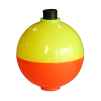 Plastilite Round Bobber Float Red/Yellow  2 1/2in Qty 2 Thumbnail Plastilite Round Bobber Float Red/Yellow  2 1/2in Qty 2