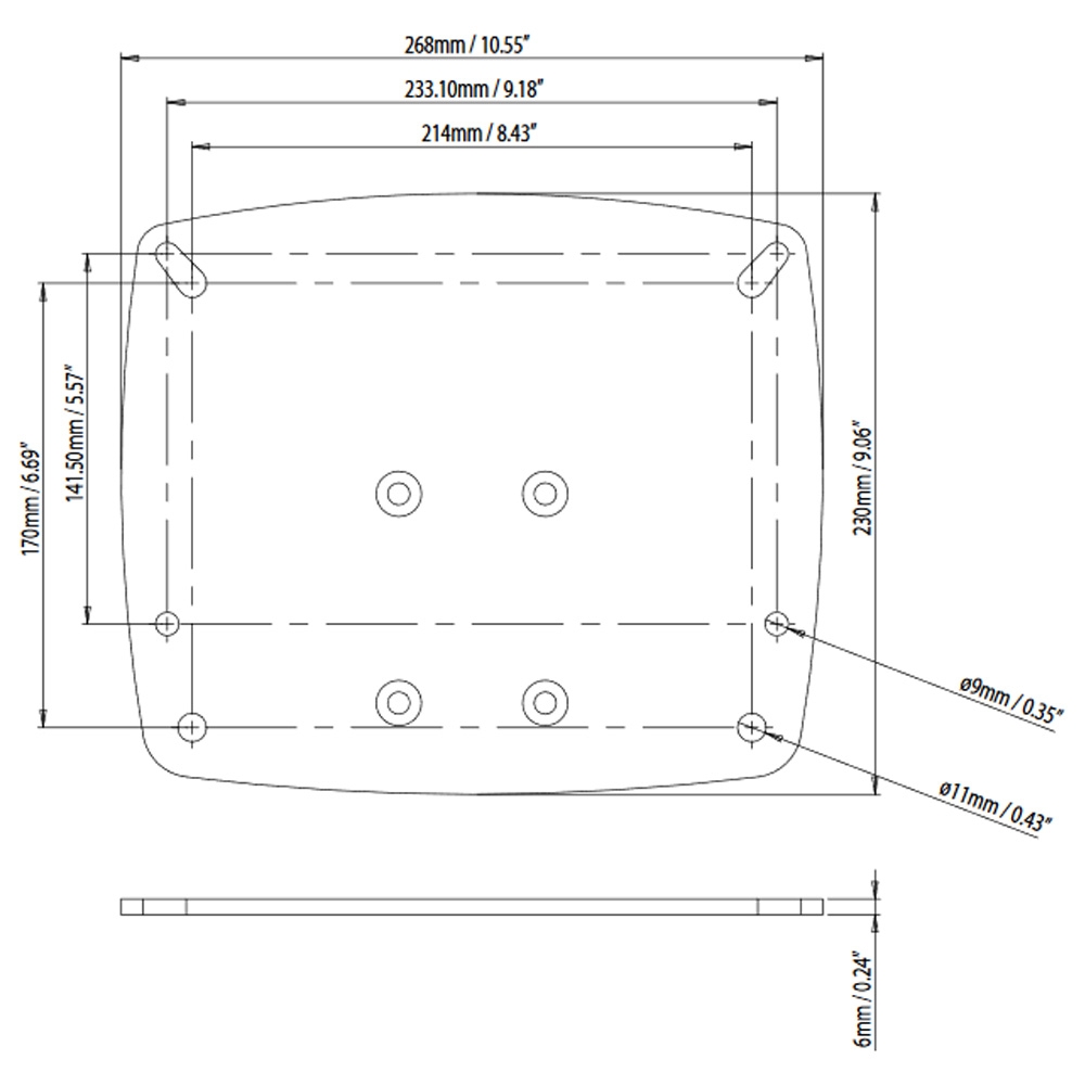 Scanstrut DPT-R-PLATE-01 Radar Dome Plate 1