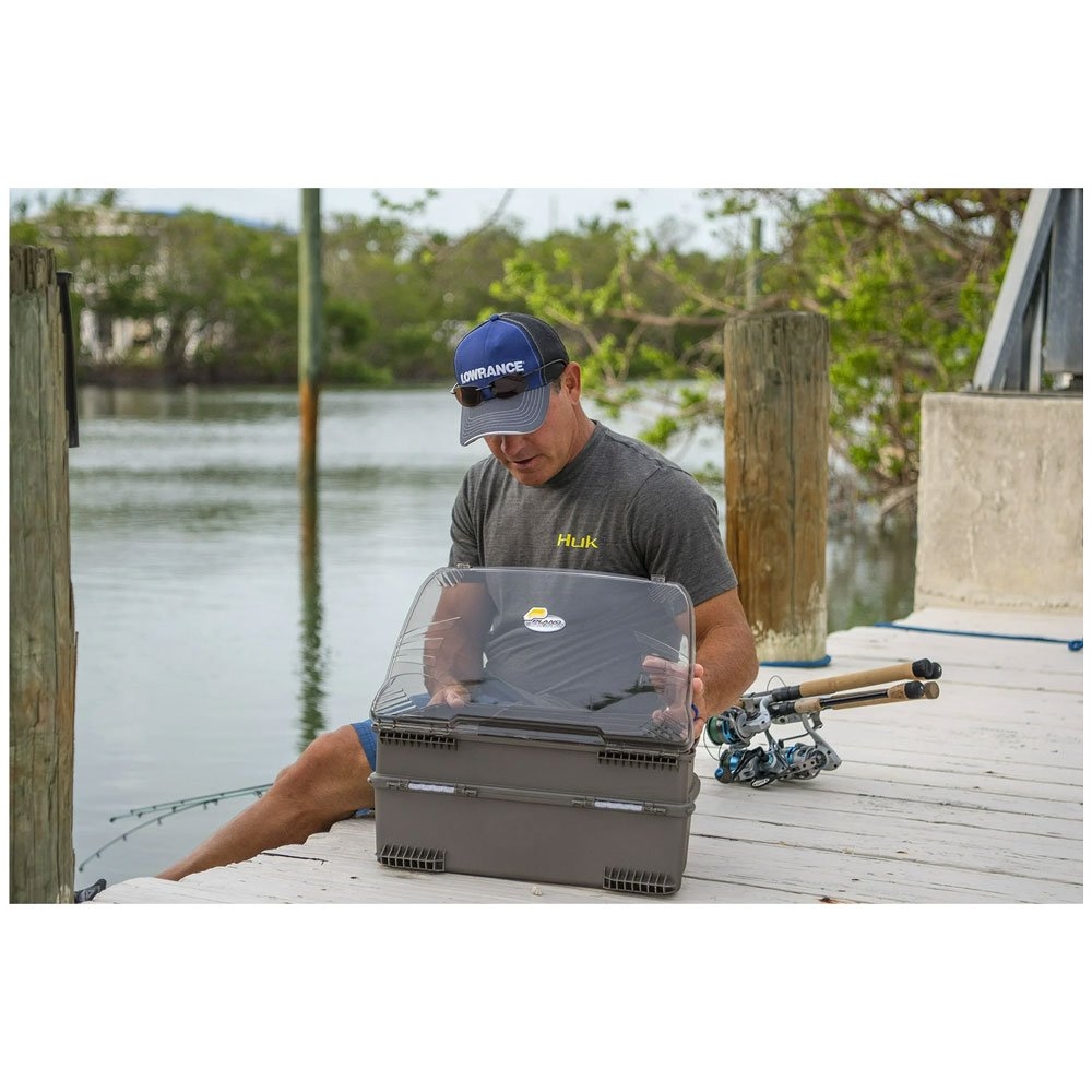 Plano Guide Series Satchel Tackle Box Graphite Gray-Cracked lid