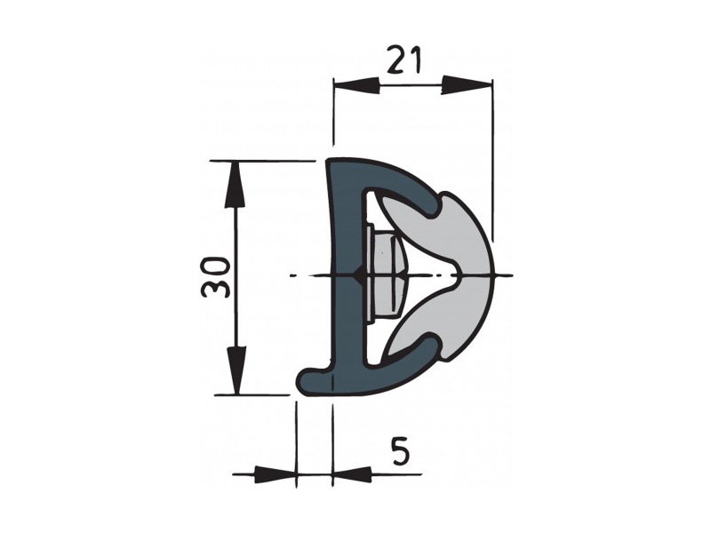 V-Quipment Vinyl Rubbing Strake POLY 30x26mm