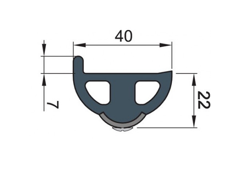 V-Quipment POLY-S Vinyl Rubbing Strake 40x31mm Per Metre White