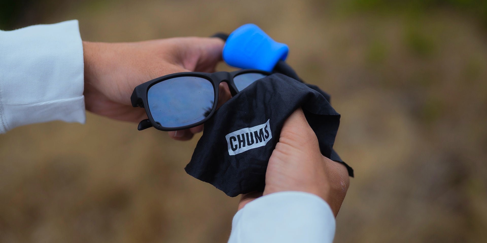 Chums Microfiber Pouch Cleaning Lens Cloth Black