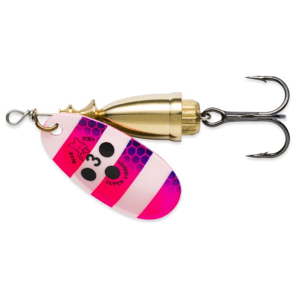 Blue Fox Vibrax UV Spinner Lure 6g Purple Pink Stripe UV