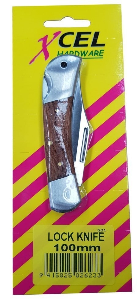 Xcel Locking Pocket Knife with Brass Ends 10mm