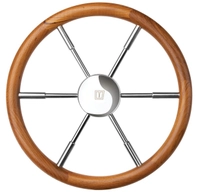 VETUS Steering Wheel with Teak Rim 400mm Thumbnail VETUS Steering Wheel with Teak Rim 400mm