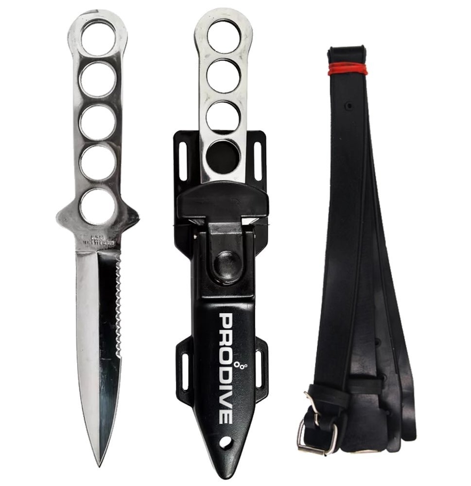 Pro-Dive Provider Dive Knife with Sheath and Straps 22cm