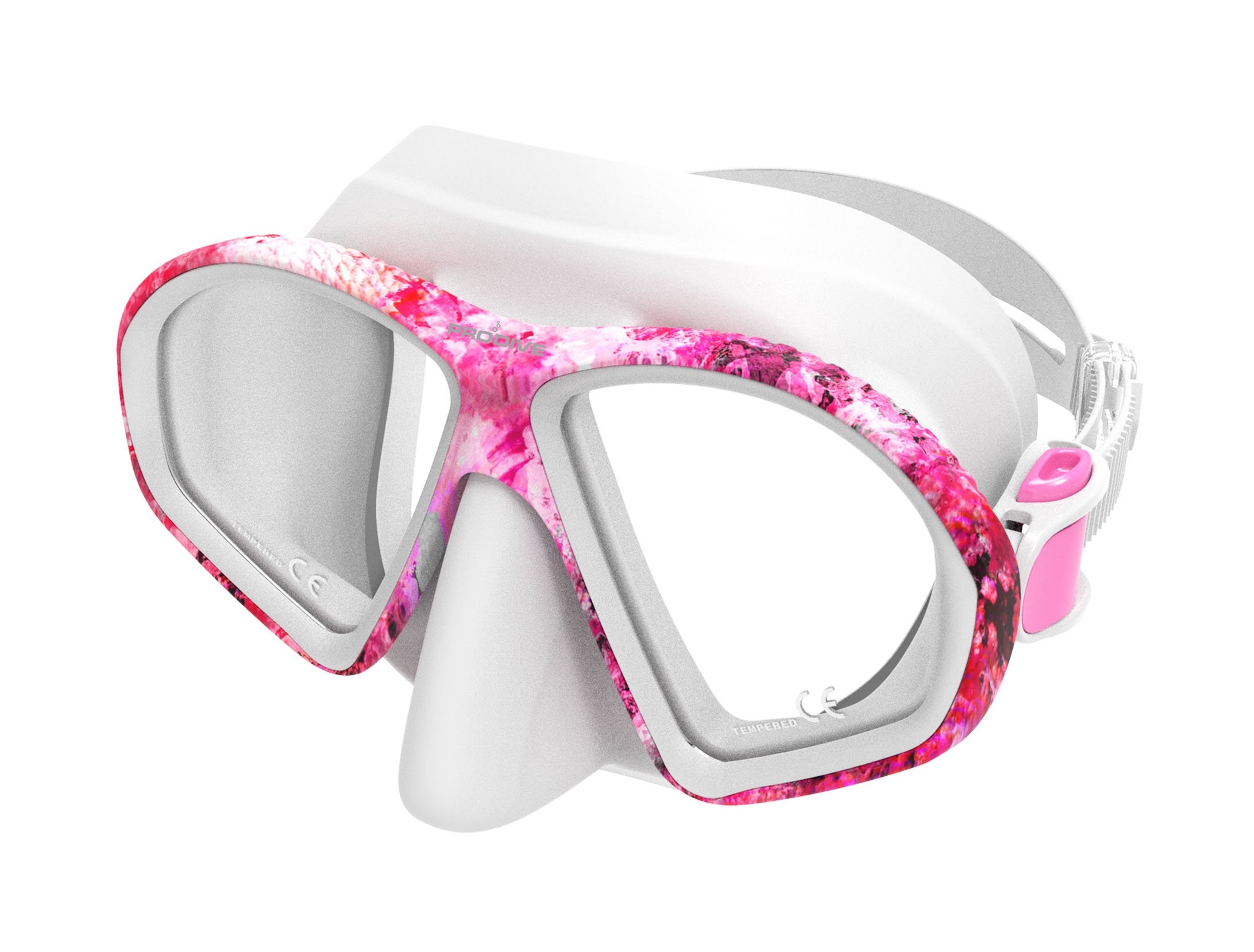 Pro-Dive Adult Dive Mask and Snorkel Set Pink Coral