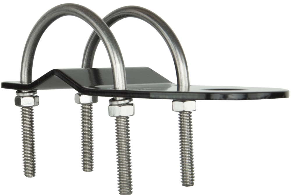 GME MB408B 3mm Bullbar Bracket with U Bolts Black