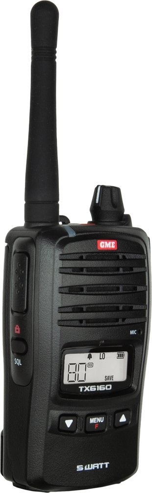 GME TX6160X IP67 Handheld UHF CB Radio 5/1W Black Family Pack