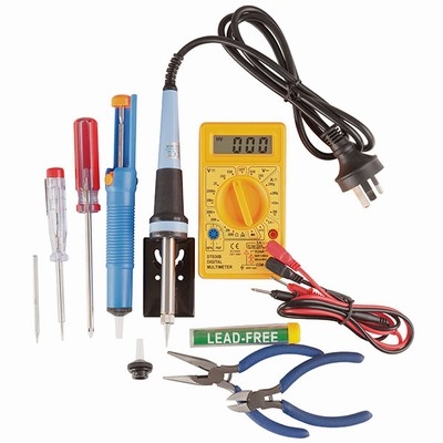 25W Soldering Iron Starter Kit with DMM