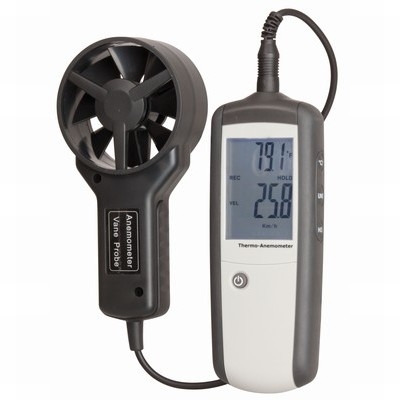 Handheld Anemometer with Separate Vane Sensor