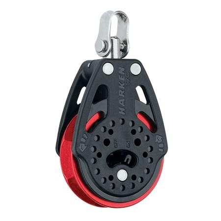 Harken Ratchet Carbo Air Swivel Block 57mm Red Sheave