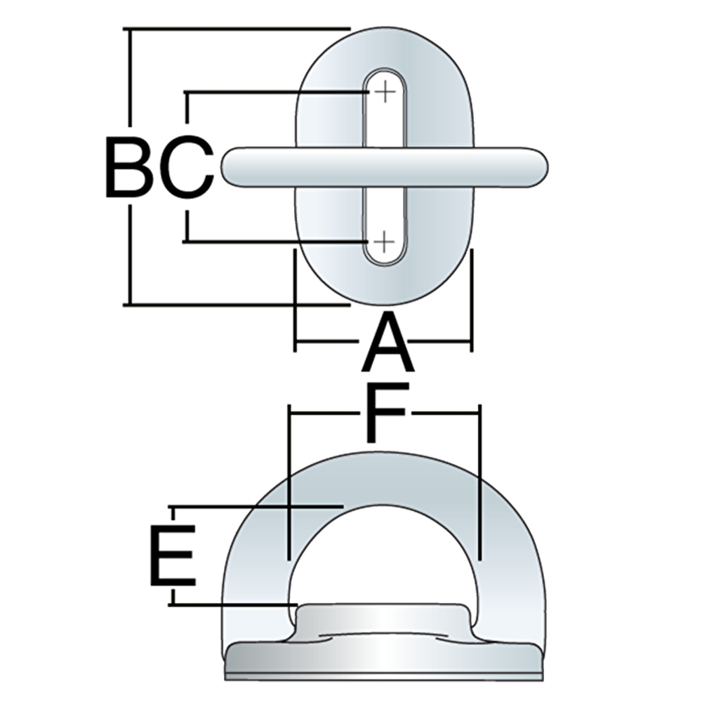 Harken Stainless Steel Low-Load Padeye 6mm