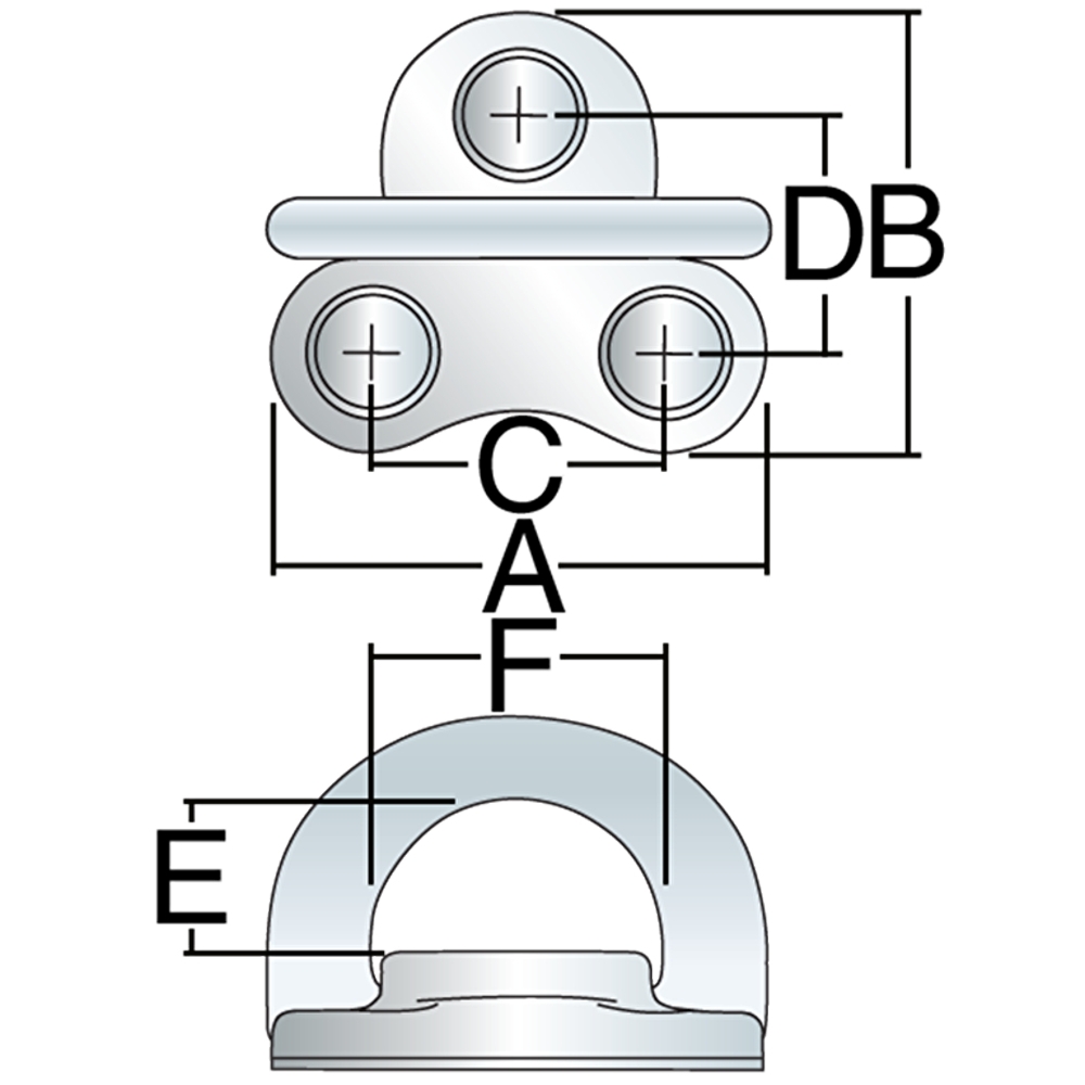 Harken Folding Padeye 6mm