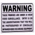 Surveillance Warning Sticker 40 x 80mm - Inside / Mirror Image