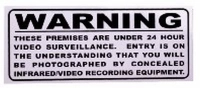 Surveillance Warning Sticker 120 x 50mm - Outside Thumbnail Surveillance Warning Sticker 120 x 50mm - Outside