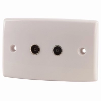 PAL 2 Socket Wallplate - TV & FM Thumbnail PAL 2 Socket Wallplate - TV & FM