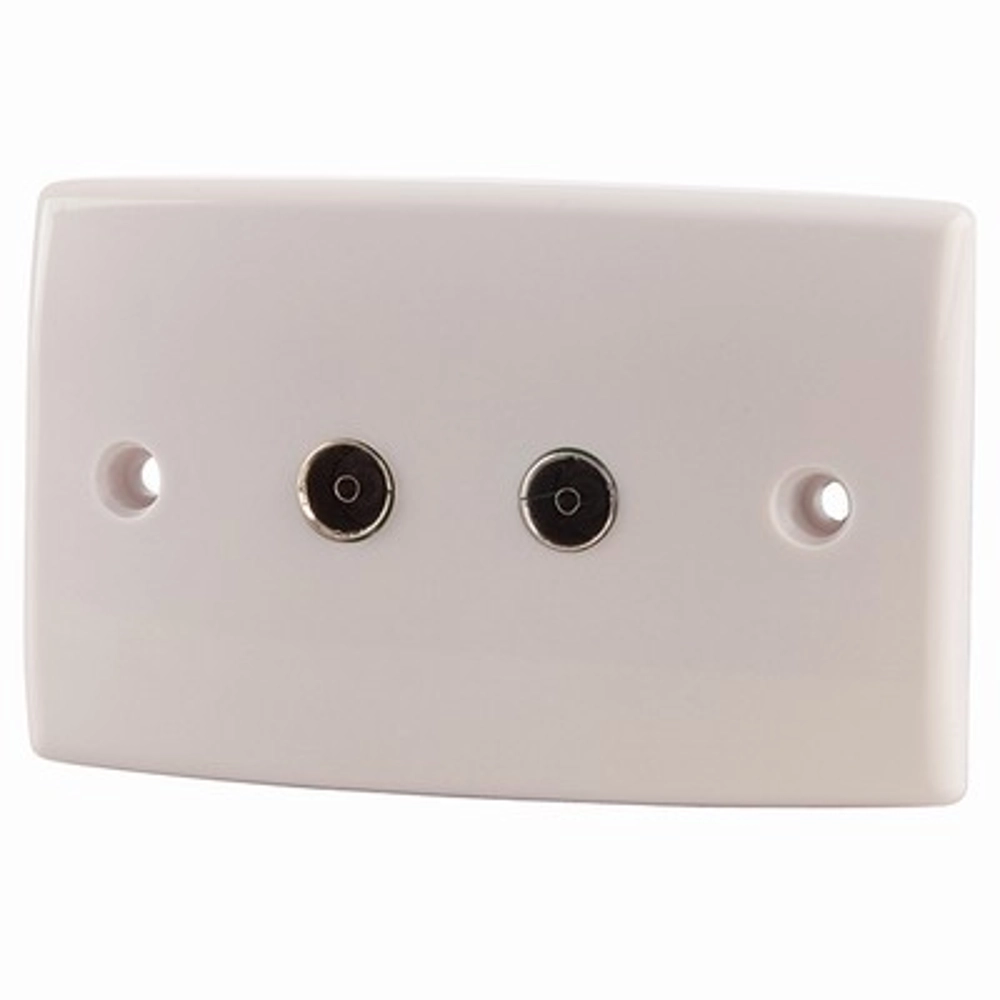 PAL 2 Socket Wallplate - TV & FM PAL 2 Socket Wallplate - TV & FM