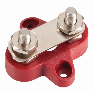 Twin M6 Power Distribution Posts with Bridge Plate