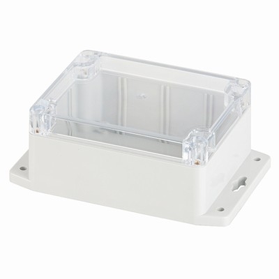 Sealed Polycarbonate Enclosures w/ Mounting Flange - 115 x 90 x 55mm