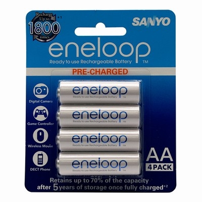 Sanyo Eneloop 1.2V AA Ni-MH Battery 1.2V 2000mAH 4-Pack