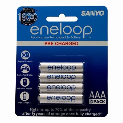 Sanyo Eneloop 1.2V AAA Ni-MH Battery 1.2V 800mAH 4-Pack