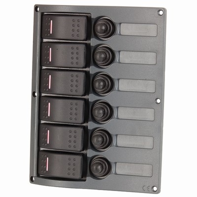 IP66 Marine Switch Panel 12/24v 6-Way