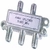 4-Way TV Splitter with Power Pass - F Connectors - Die cast