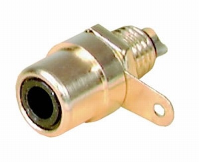 Black Gold Plated RCA Chassis Socket
